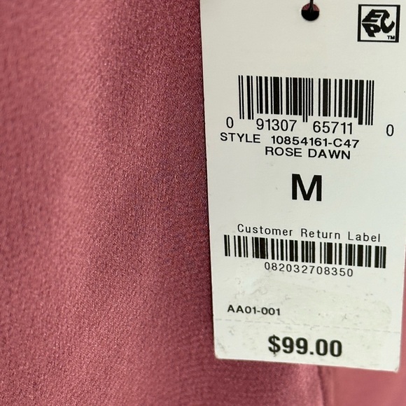 International Concepts Long Sleeve High Neck Back Bow Midi Dress - Pink - Medium - Picture 9 of 10